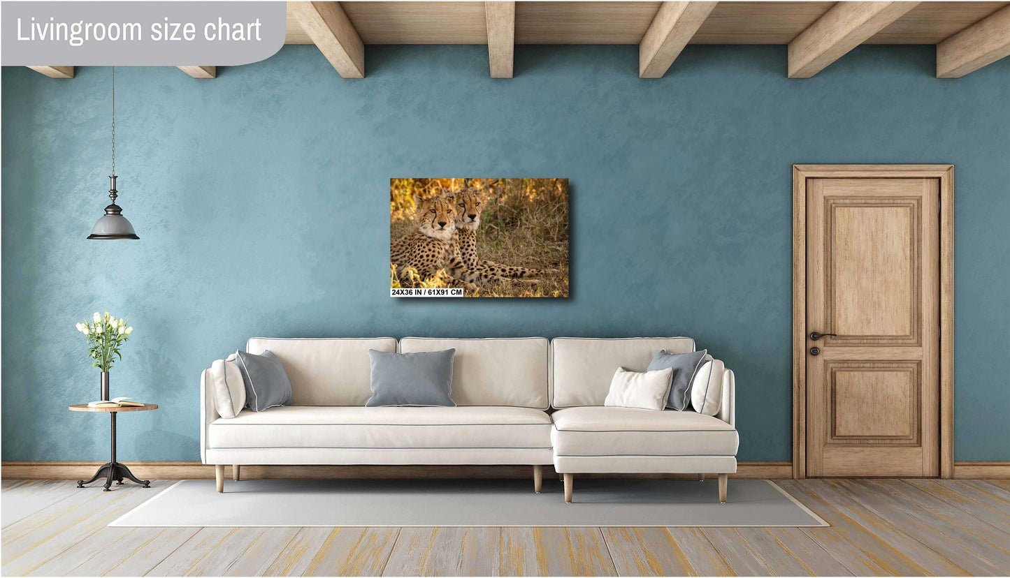 Kenya Safari Art Print – Cheetah Canvas Print | Luxury Wildlife Decor