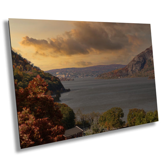 Hudson River Sunset Print - Vibrant Color Canvas Wall Art | West Point View