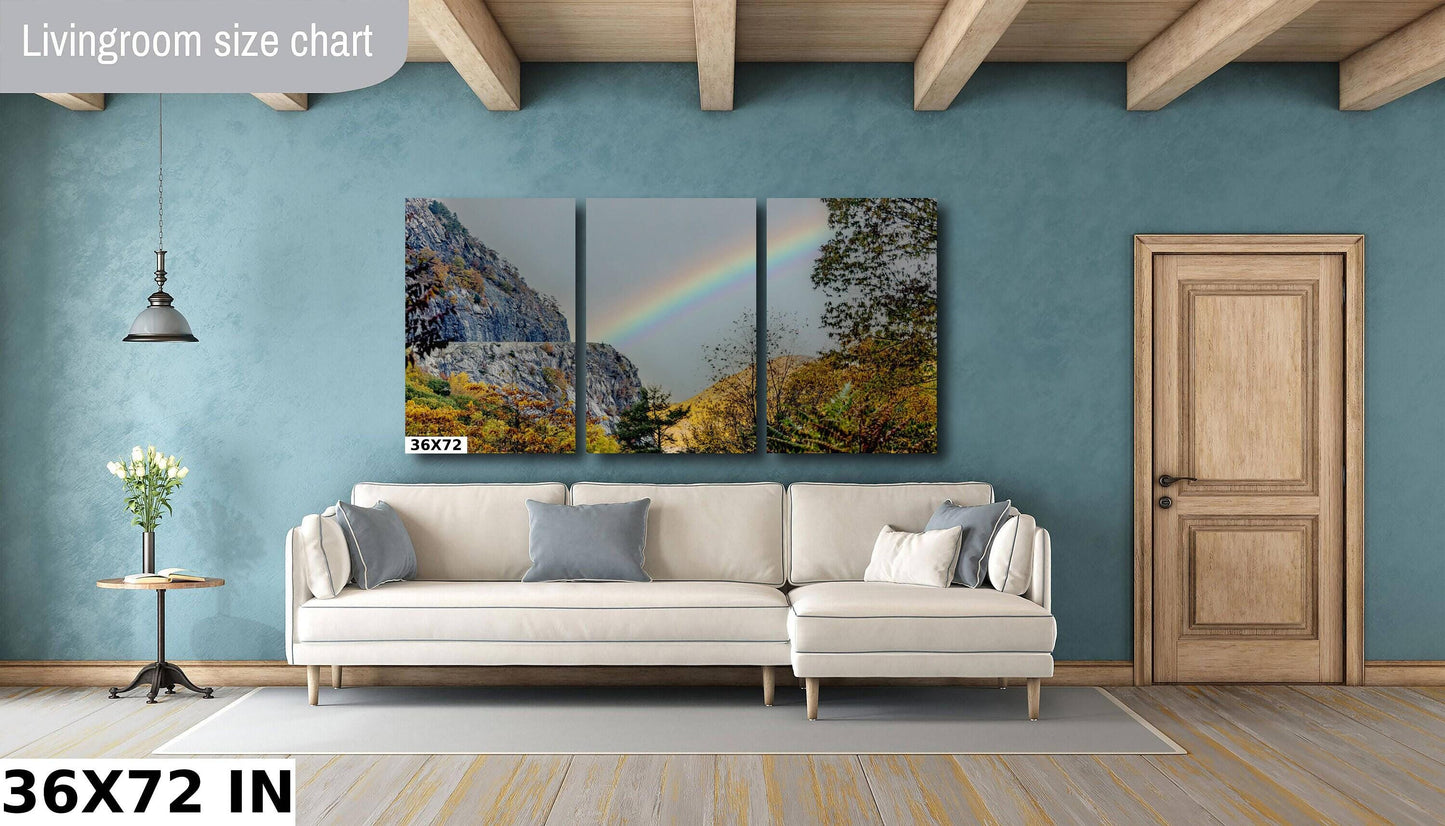 Storm King Mountain Wall Art – Scenic Route 218 Rainbow Landscape Canvas Print