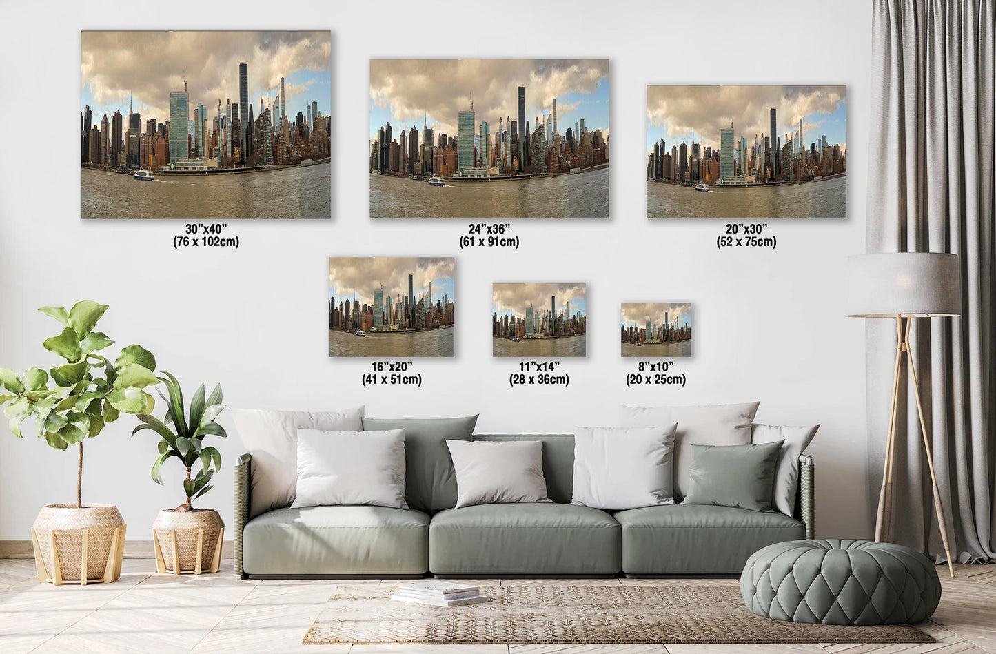 NYC Skyline Metal Art – Panoramic Cityscape Metal Print With Glossy Photo Finish