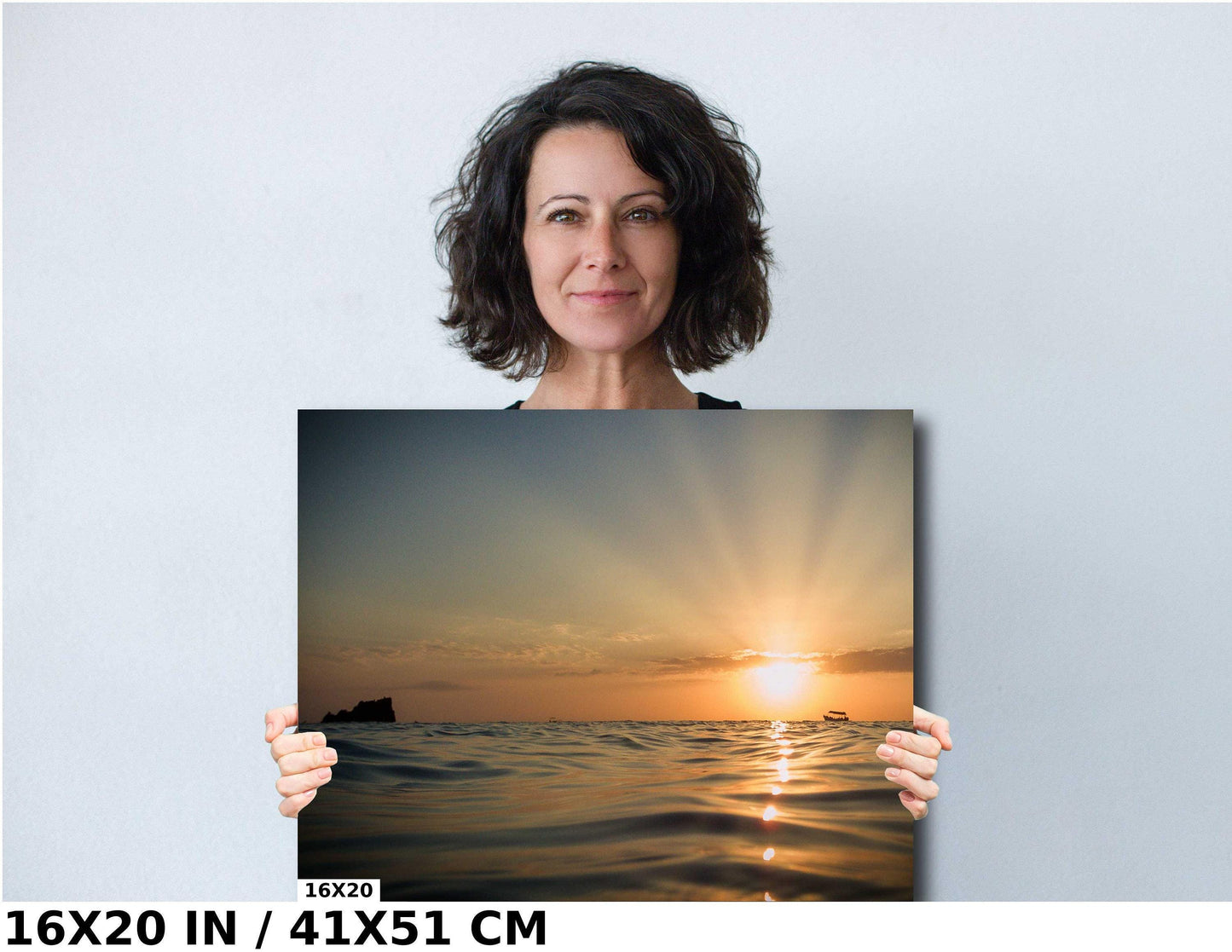 Ocean Sunset Canvas Print - Roatan Island Photography | Vibrant Sunset Poster Wall Art