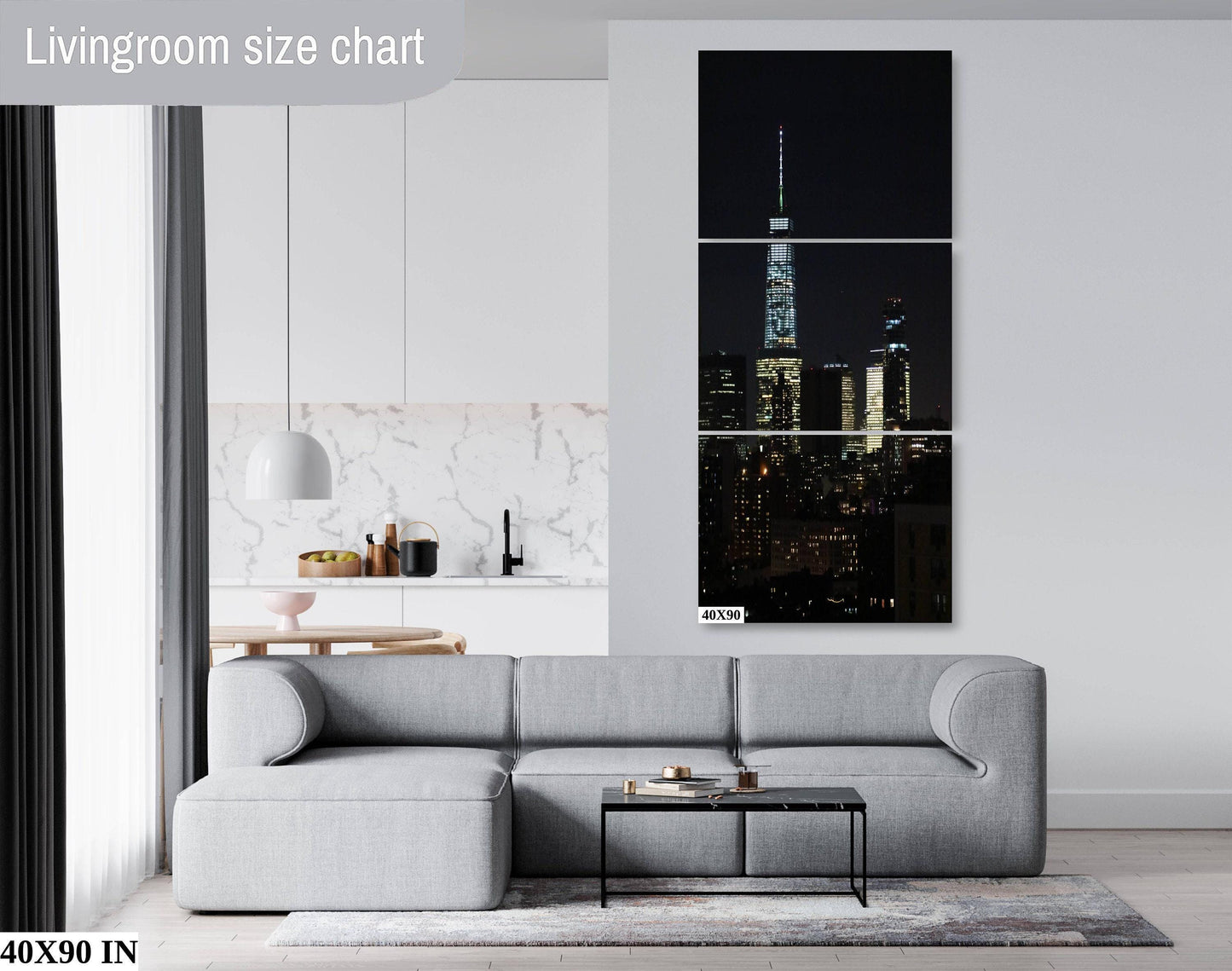 Manhattan Skyline Print - Vertical Skyline Art | Ready to Hang Canvas & Metal Photo