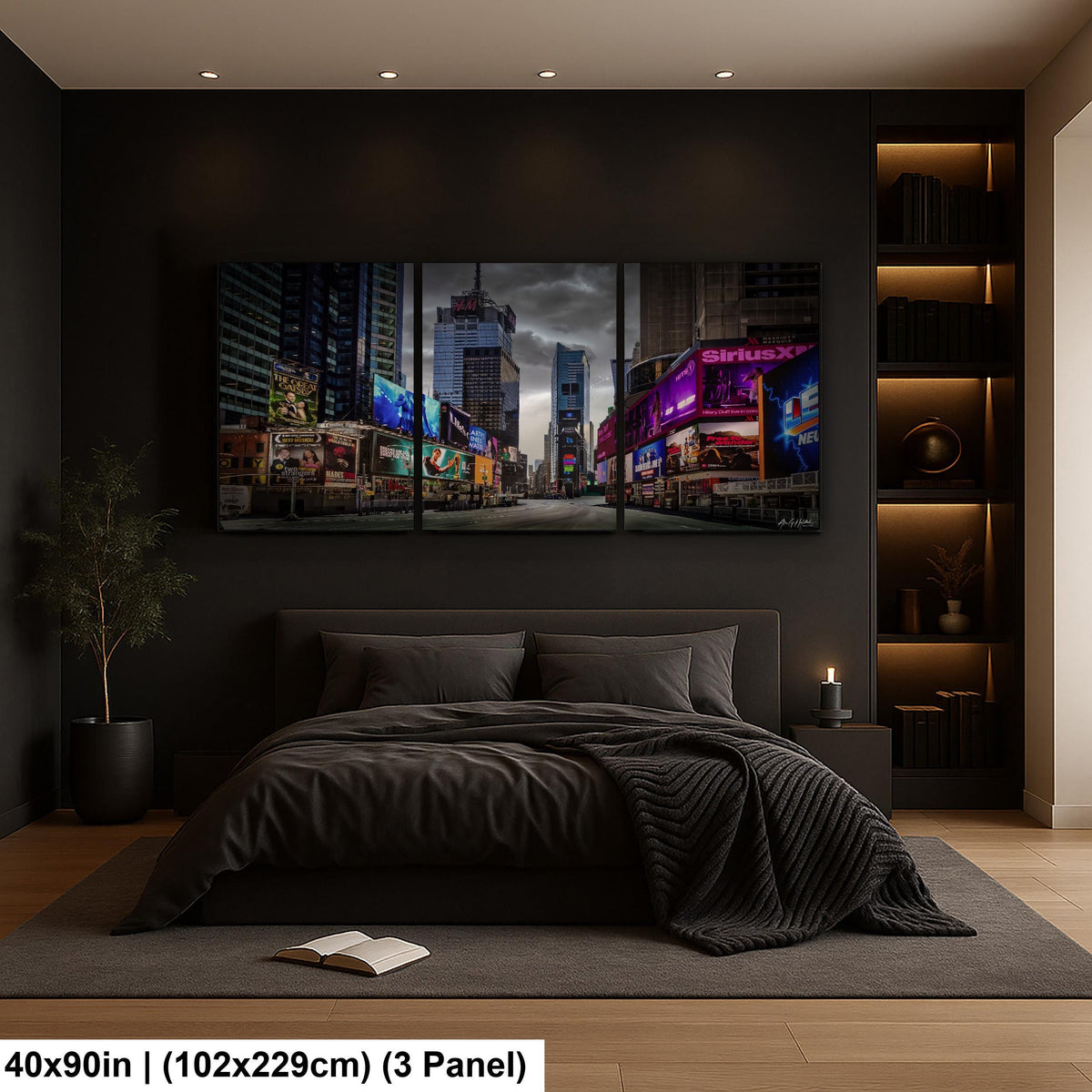 Times Square Storm Print, New York Thunderstorm Metal Print Photo