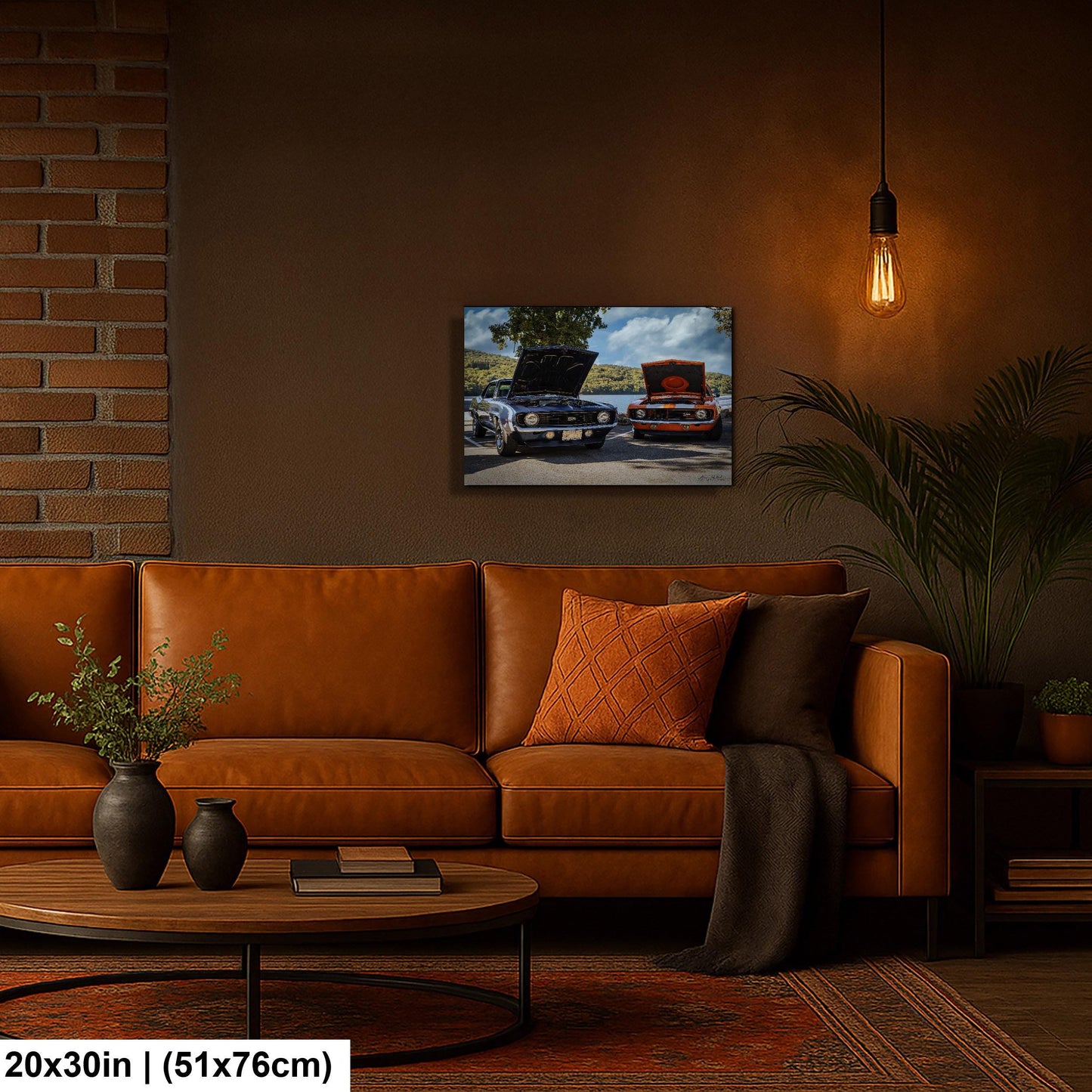 1969 Big Block SS Camaro - Classic Chevy Muscle by the River | Ready to Hang Canvas