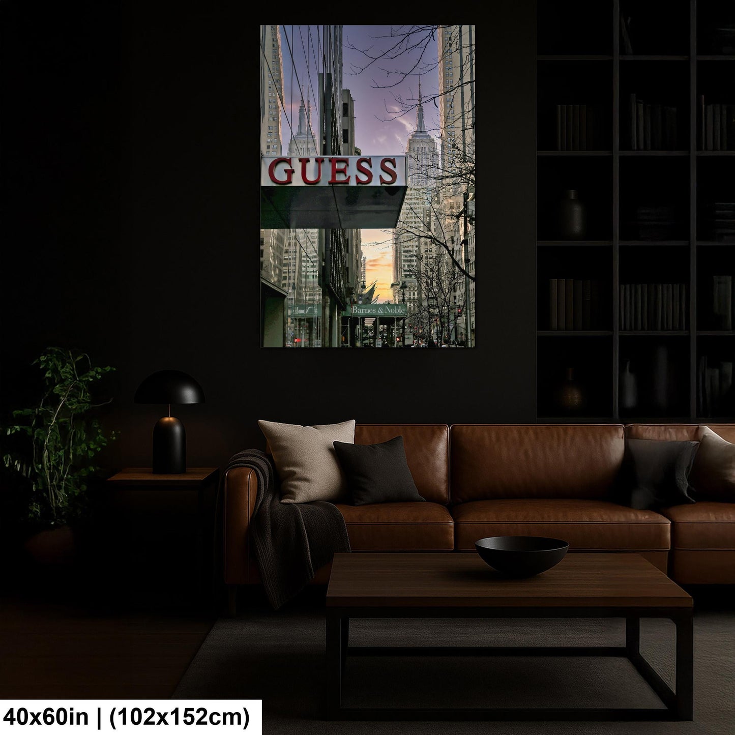 Midtown at Dusk Print – Golden Hour Cityscape Canvas | Urban Twilight Art