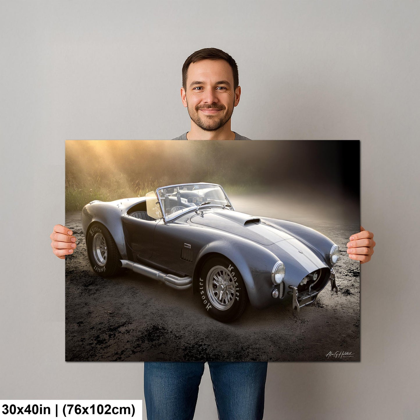 427 AC Cobra, Classic Muscle Car Print | V8 Racing Photography | Canvas, Metal, Photo Paper (8x10–16x20)