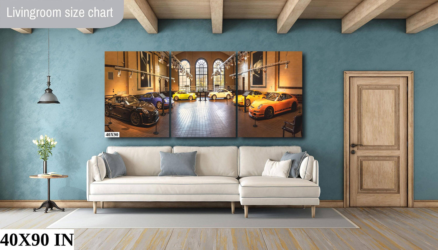Porsche Wall Art - Car Canvas Print | Indoor Car Decor & Garage Display Poster
