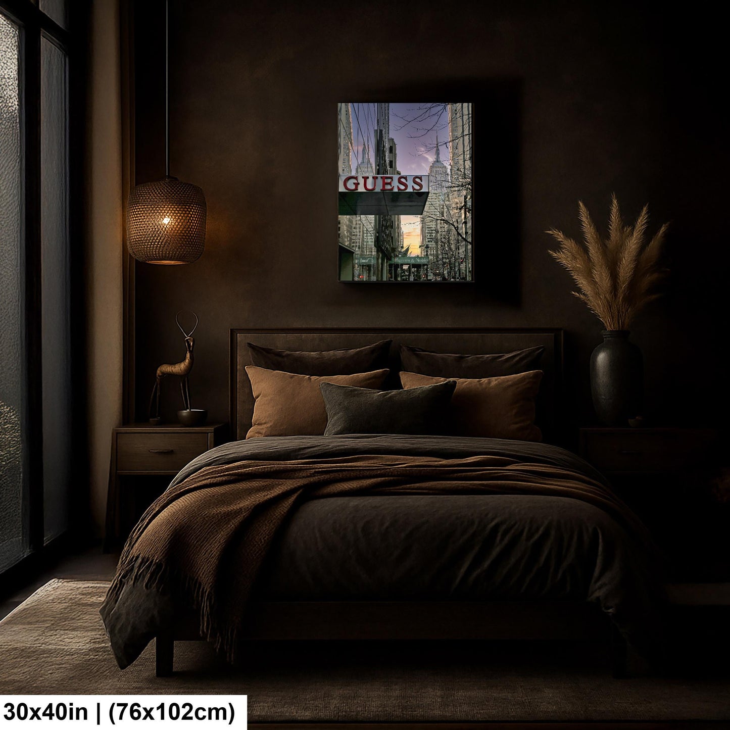 Midtown at Dusk Print – Golden Hour Cityscape Canvas | Urban Twilight Art