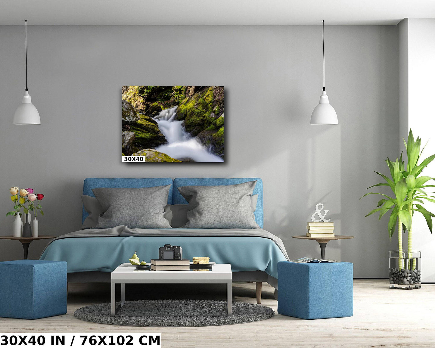 Dover Stone Church Canvas - Hudson Valley Waterfall Photography Print | Rustic Home Decor