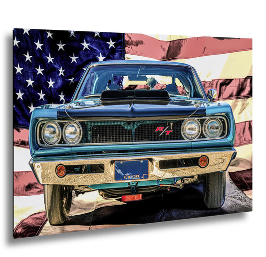 1968 Dodge Coronet, Vintage Mopar Muscle Car Photography Print | Glossy Photo Paper, Canvas, Metal