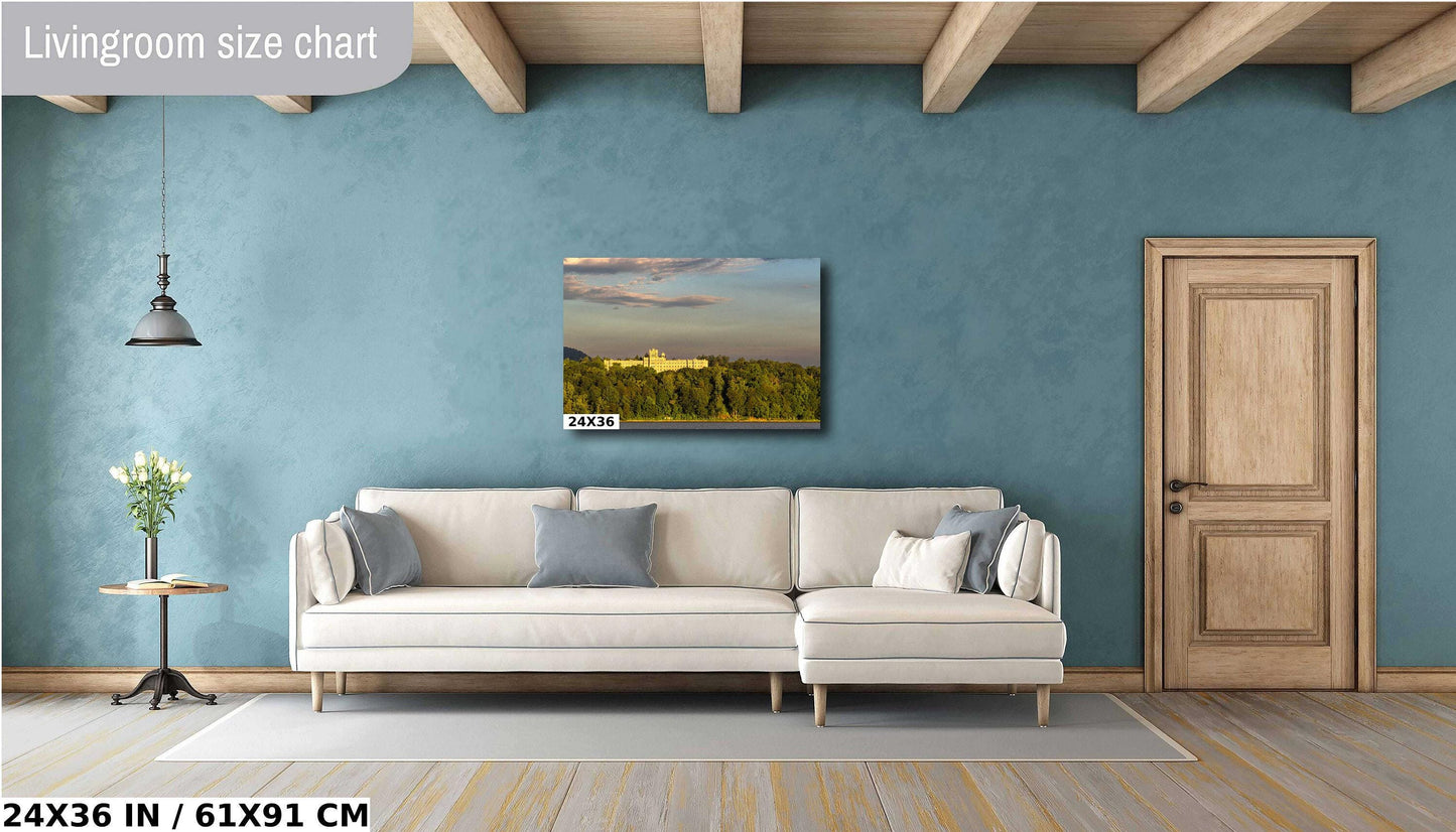Hudson Valley Sunrise Print – Mt St Alphonsus Artwork | Peaceful Castle Wall Art