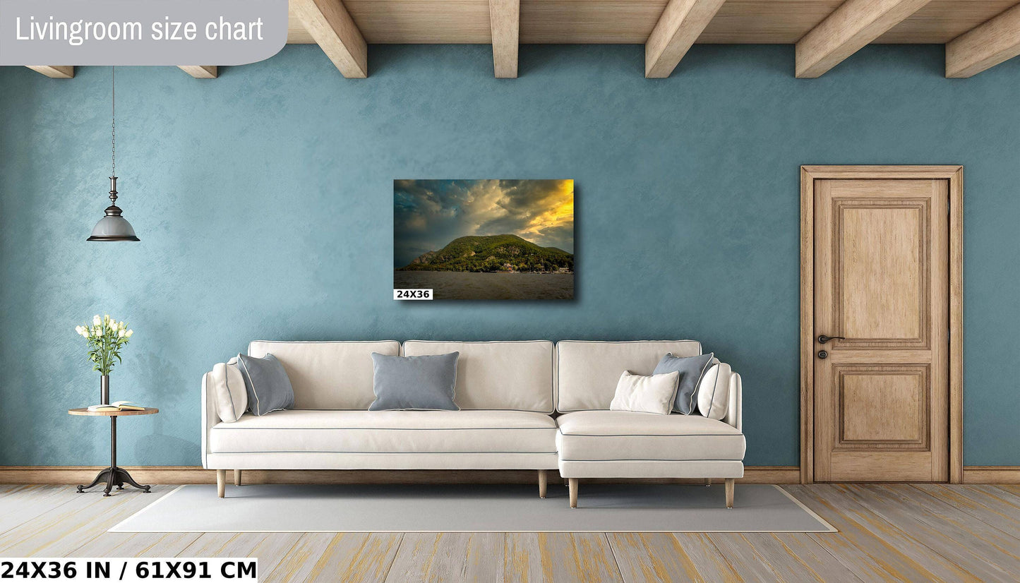 Hudson Valley Canvas Print – Cold Spring River View Wall Art with Vibrant Color