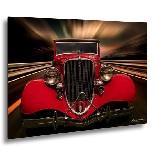 1934 Ford, Vintage Hot Rod Photograph | Glossy Photo, Canvas, Metal, Acrylic | Multiple Sizes 8x10-16x20