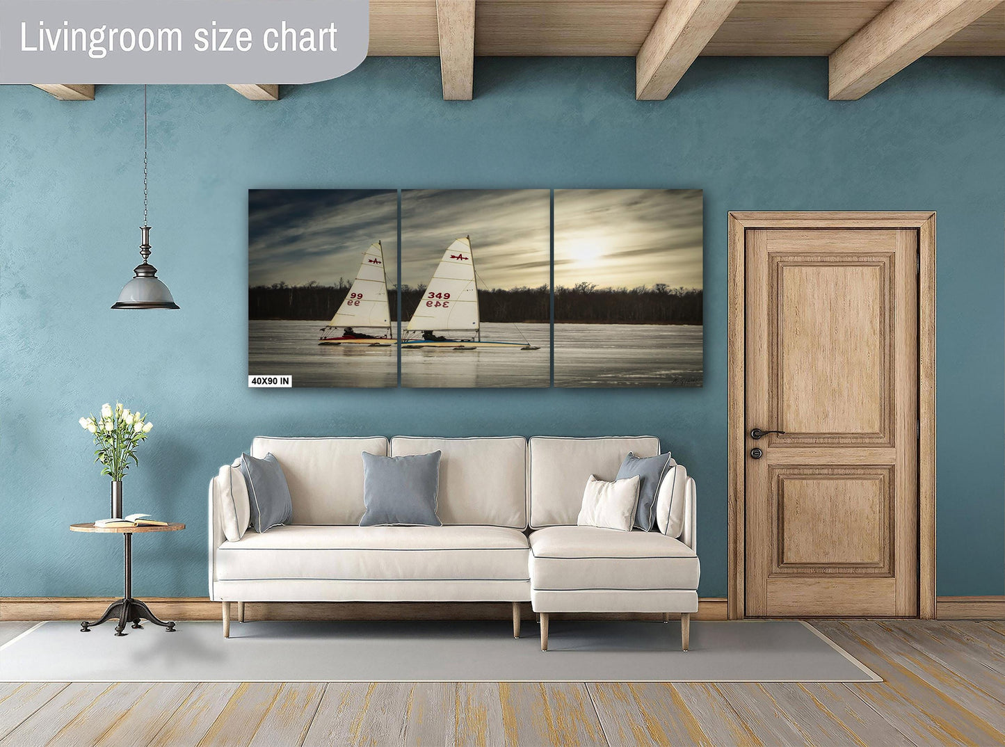 Vintage Ice Sailing - Classic Arrow Ice Boats Racing on Frozen Lake in Newburgh