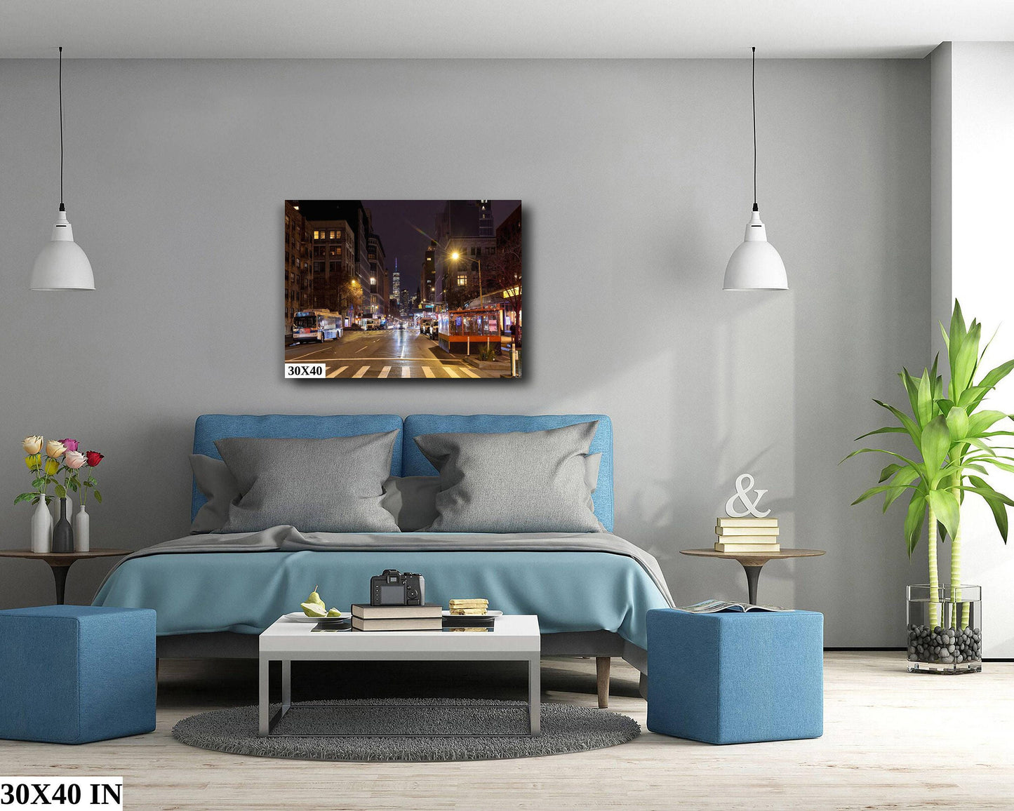 NYC Night Photography - Vivid Color Photo Print | Urban Night Photo Wall Art