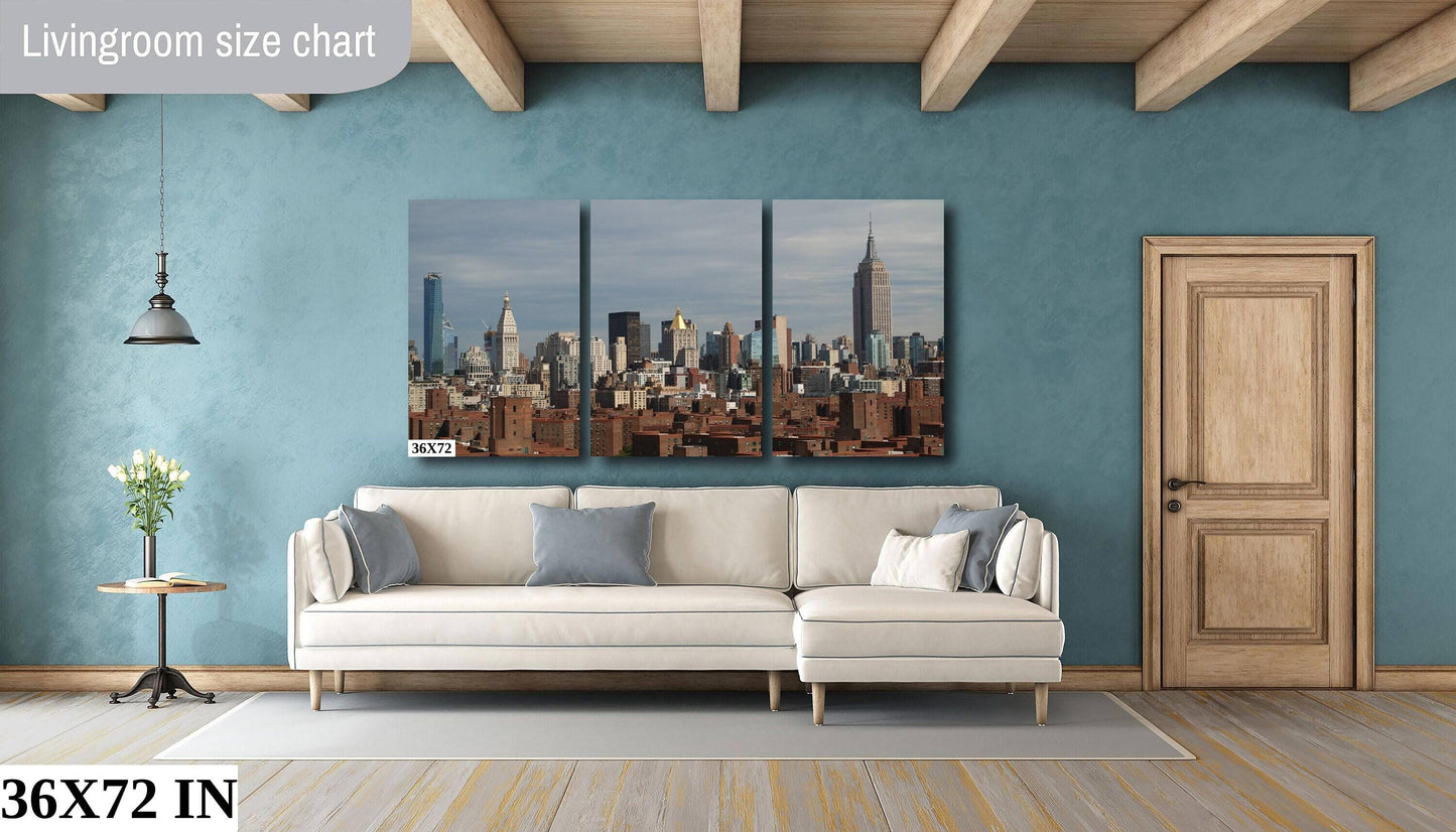 NYC Skyline Metal Print - Vibrant Lower East Side Cityscape Wall Art Canvas