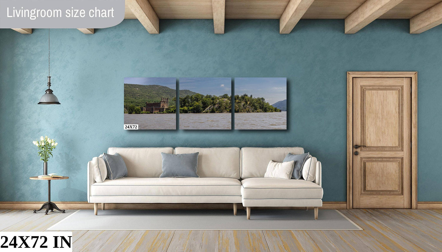 Bannerman's Castle Print - Hudson River Art | Panoramic Wall Decor Canvas