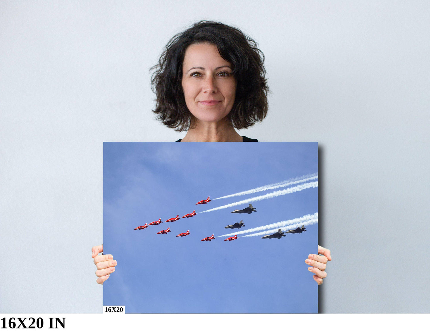 Red Arrows Photograph - Hudson River Flight Air Force Wall Art Canvas Print
