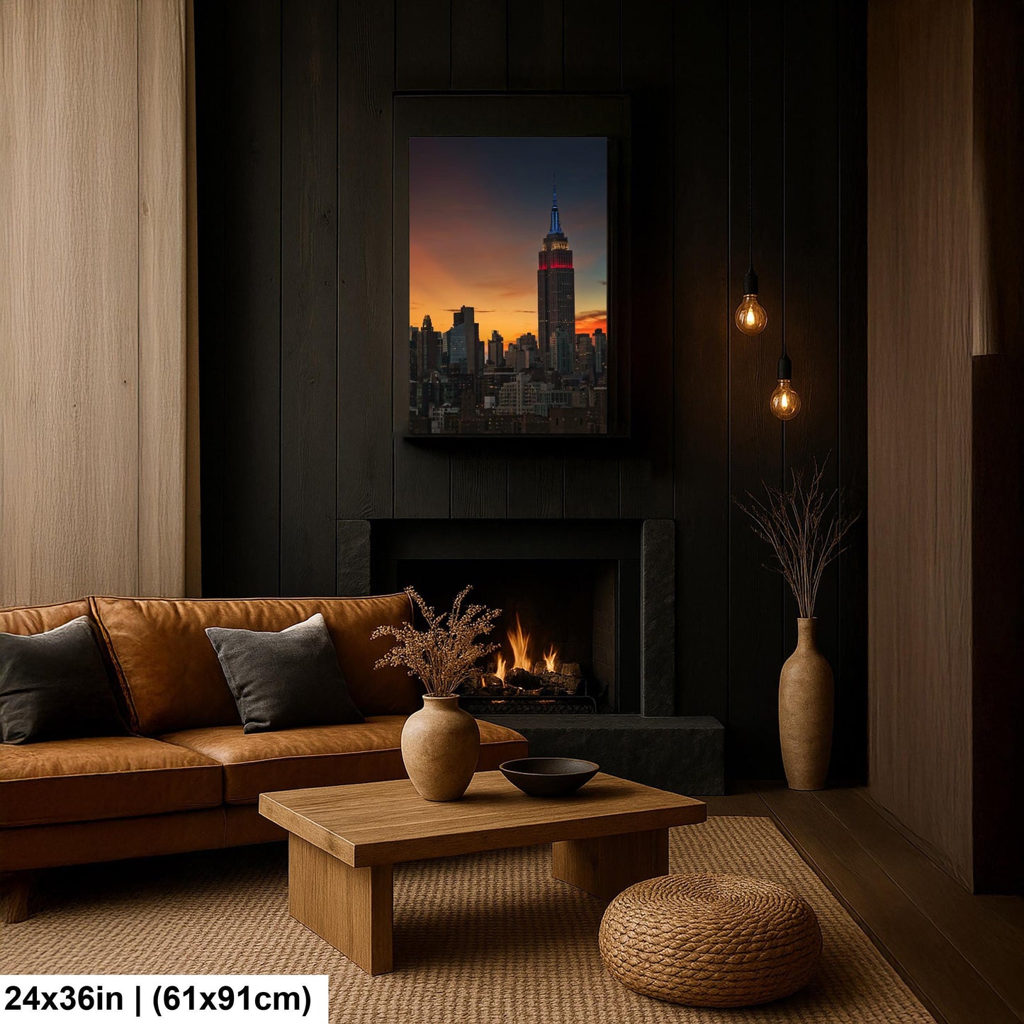 NYC Sunset Photo – Vibrant City Views | Glowing Tower Art on Premium Glossy Paper