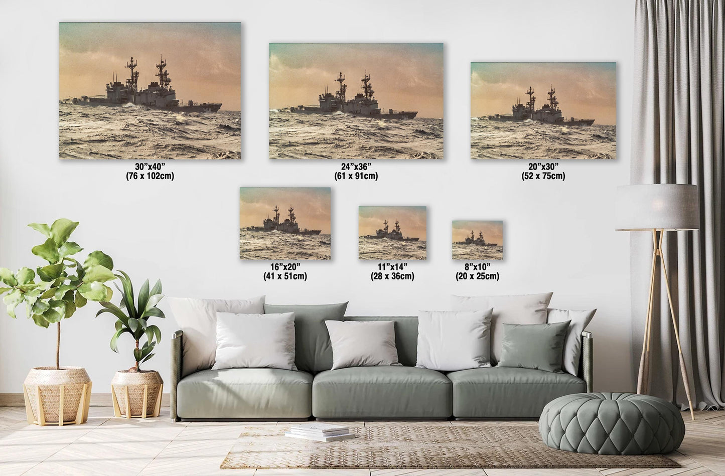 USS Arthur W Radford Print - Navy Ship Photography | Maritime Decor Art Canvas