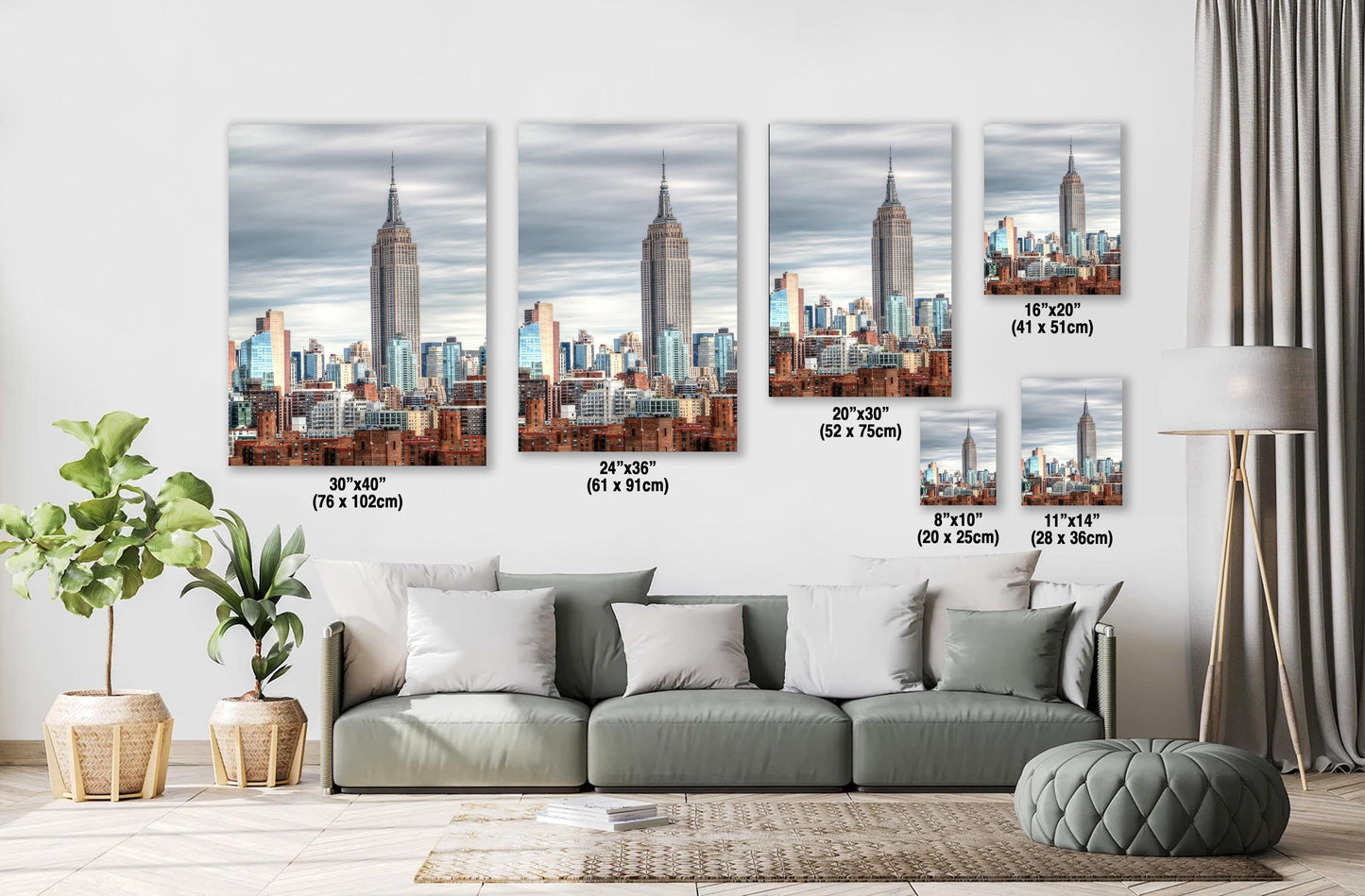 Midtown Manhattan Skyline Print - Urban Skyline Decor | Glossy Photo Paper