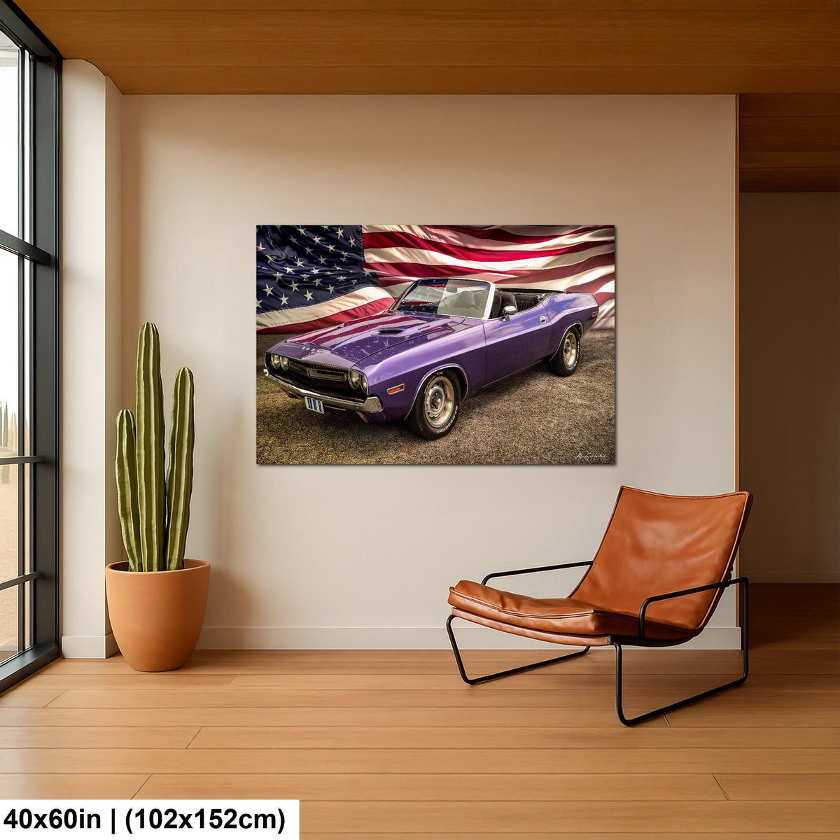 1970 Challenger, Plum Crazy R/T Convertible Print | Glossy Photo Paper, Canvas, Metal | 8x10–16x20