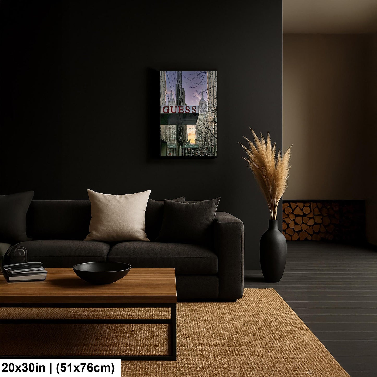 Midtown at Dusk Print – Golden Hour Cityscape Canvas | Urban Twilight Art