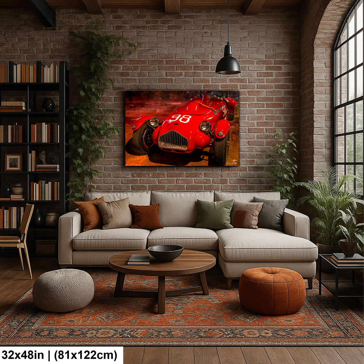 Vintage Race Car, #98 Red Open Wheel Motorsport Photograph Prints