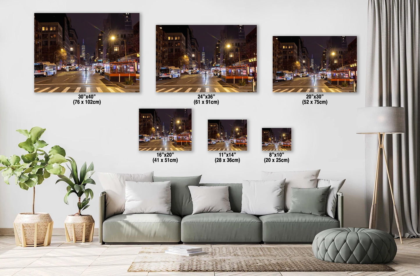 NYC Night Photography - Vivid Color Photo Print | Urban Night Photo Wall Art