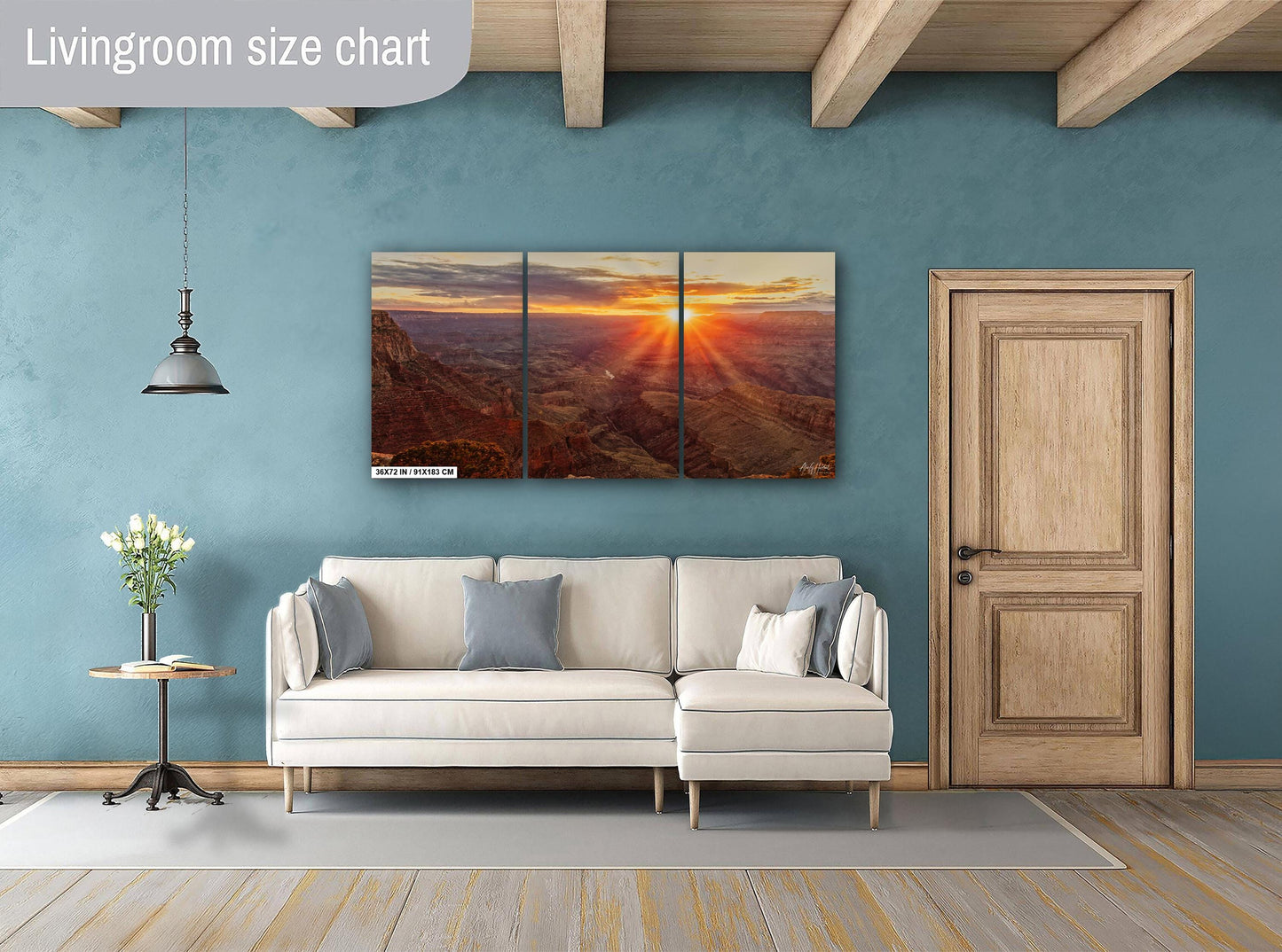 Grand Canyon Wall Art | Sunset Canvas Print With Acrylic & Metal Photo Prints