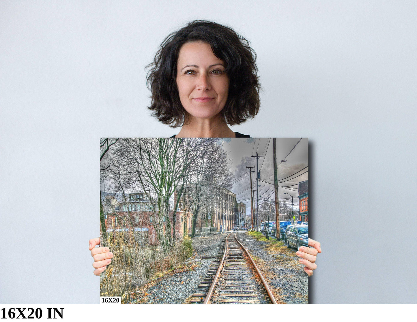 Beacon NY Train Tracks HDR Canvas Print – Cityscape Photography Wall Art