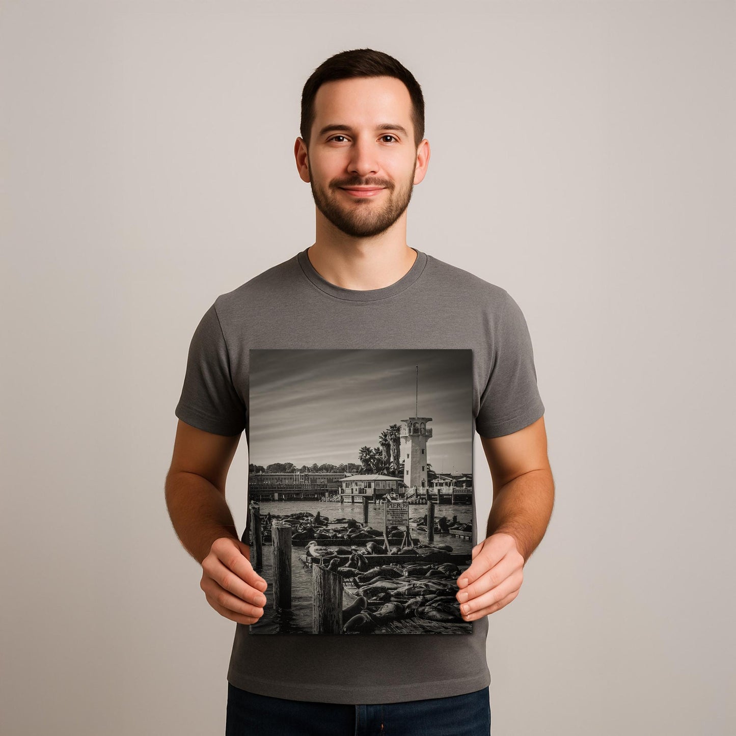 Pier 39 Sea Lions - Historic Pier 39 Coastal Wildlife Photo Print