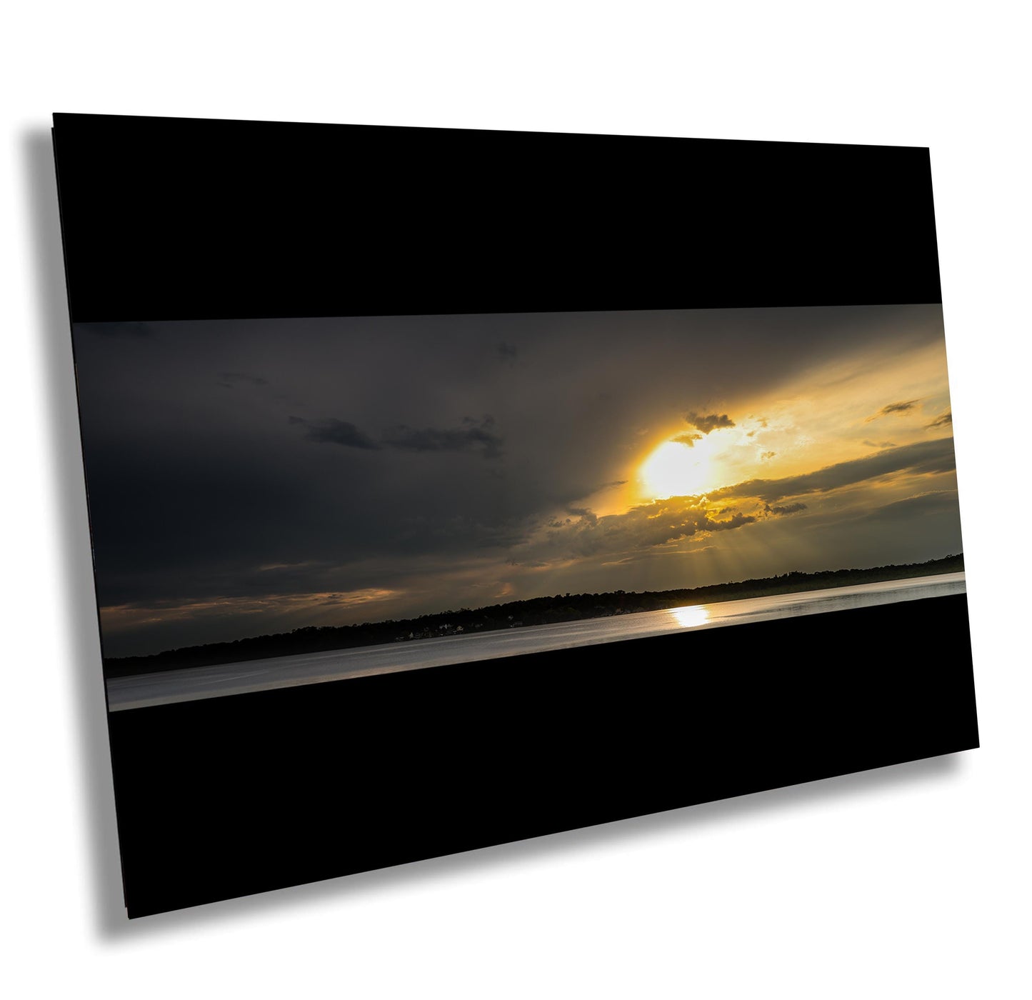 Orange Lake Sunset Print - Panoramic Lake Photography | Newburgh Wall Art Canvas