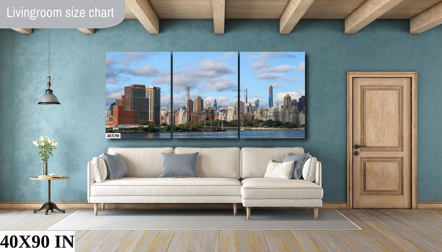 Manhattan Skyline Canvas - Colorful Cityscape Wall Art | Ready To Hang Canvas Print