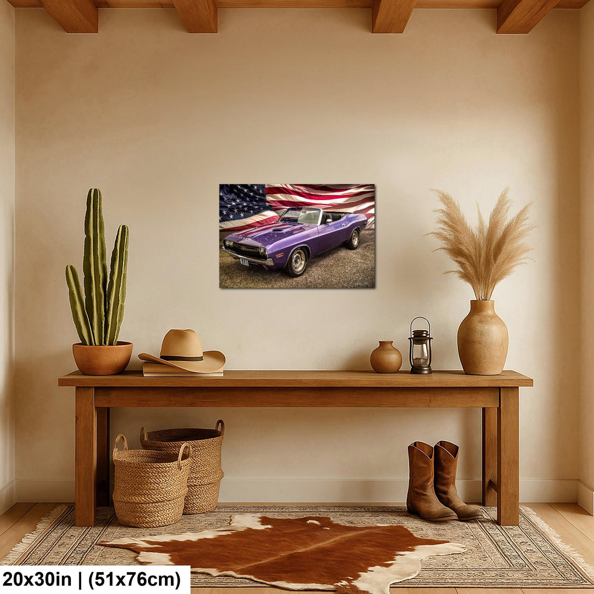 1970 Challenger, Plum Crazy R/T Convertible Print | Glossy Photo Paper, Canvas, Metal | 8x10–16x20