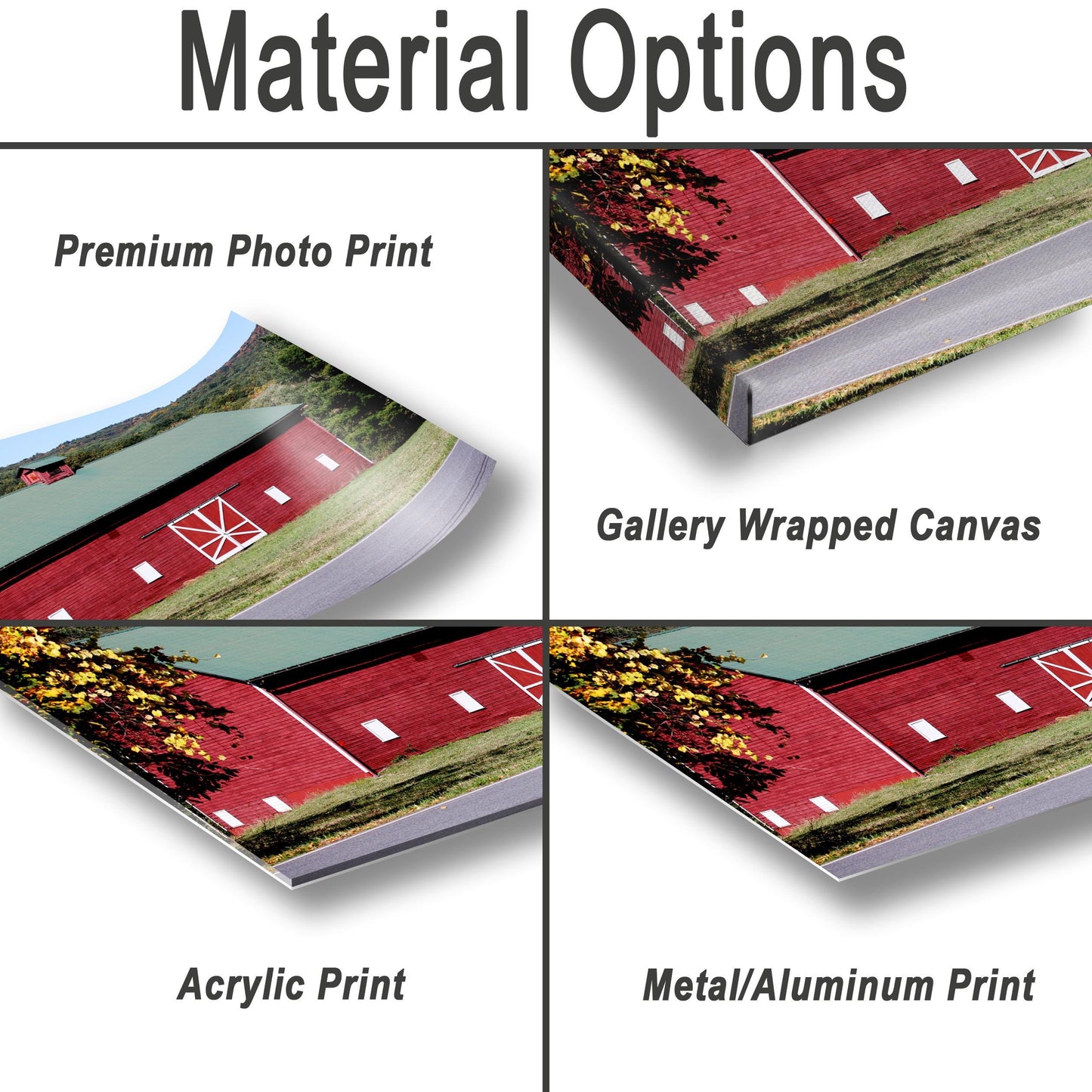 Barn Wall Decor | Rustic Barn Print & Upstate New York Art - Farm Life Gift Canvas