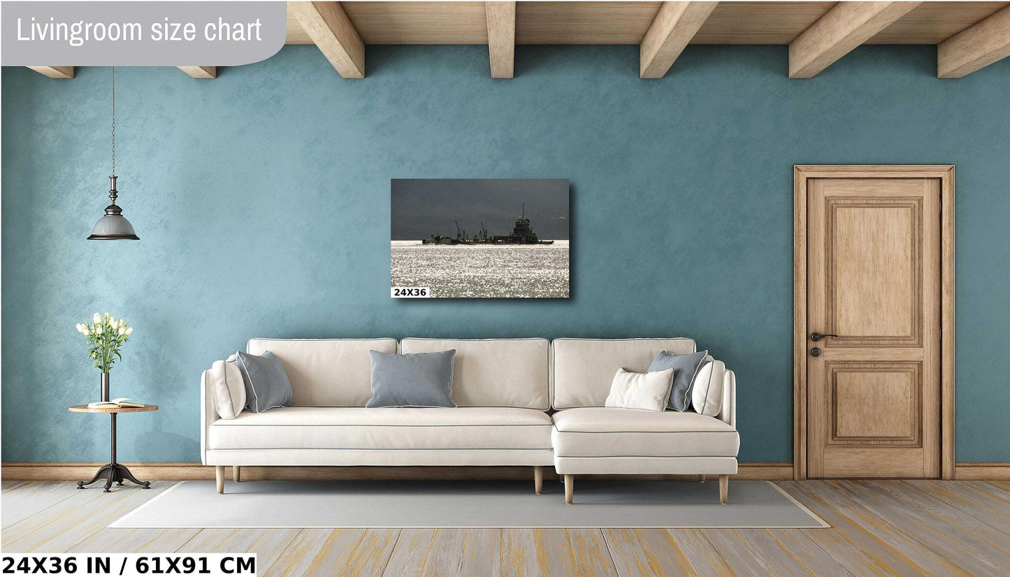 Hudson River Tugboat Print – Scenic River Decor | Canvas, Metal & Acrylic Wall Art