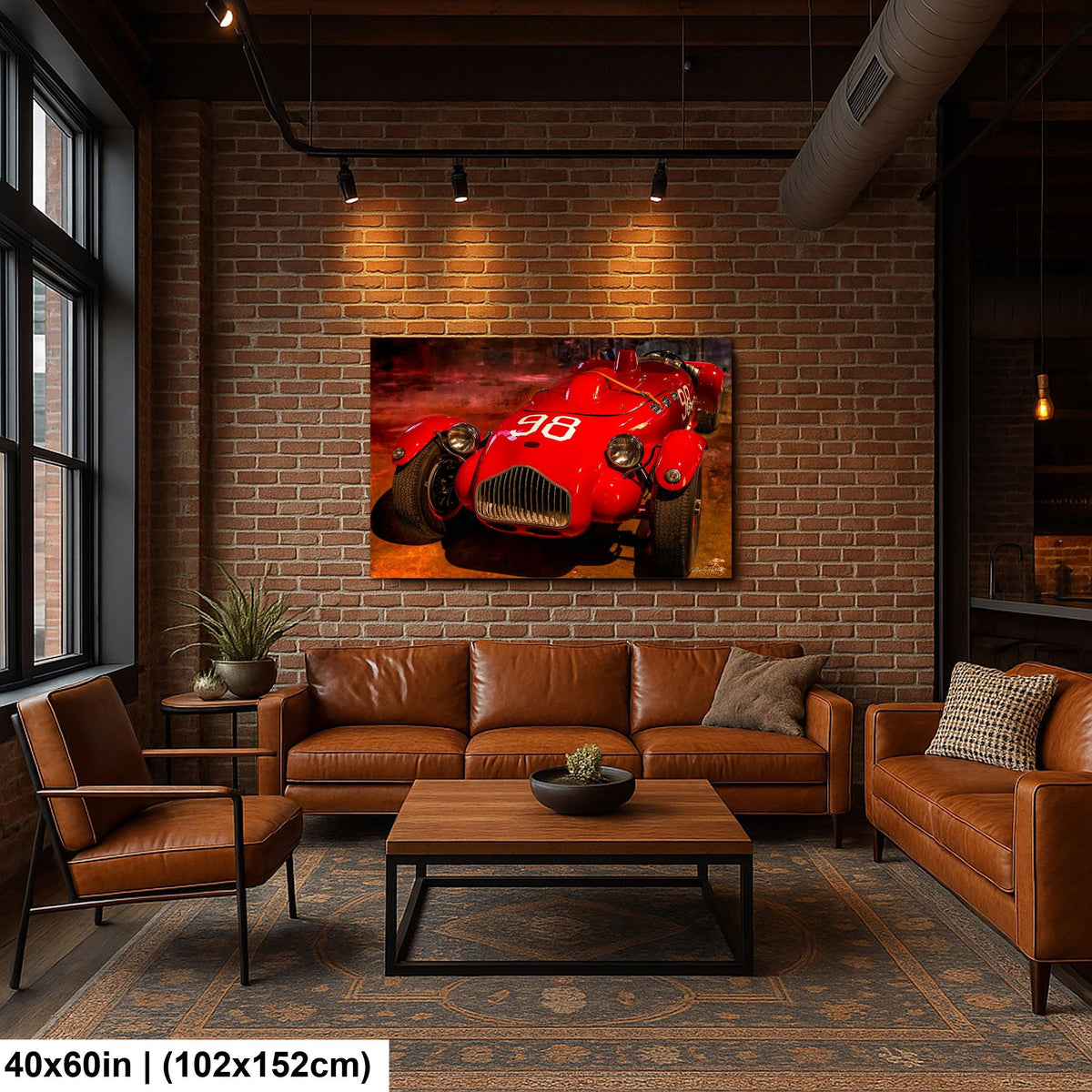 Vintage Race Car, #98 Red Open Wheel Motorsport Photograph Prints