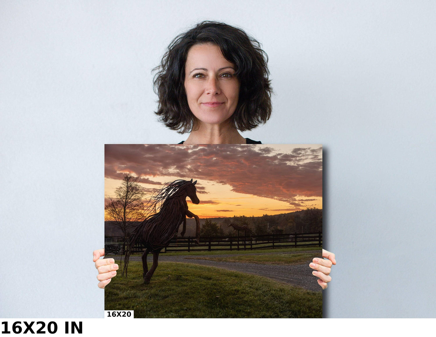 Sunrise Horsefarm Canvas Print - Vibrant Hudson Valley Decor & Wall Art