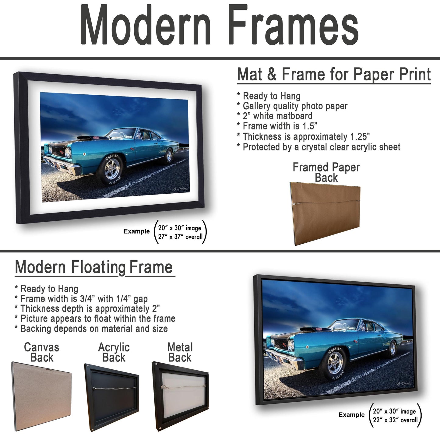 1968 Dodge Coronet, R/T 426 Hemi Muscle Car Photo, Mopar Wall Art | Canvas, Metal | 8x10–16x20