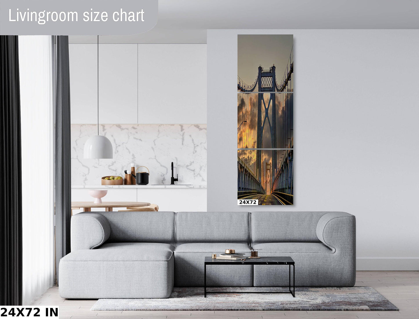 Hudson Valley Bridge Print – Sunrise Photography Art | Vibrant Home Decor Canvas