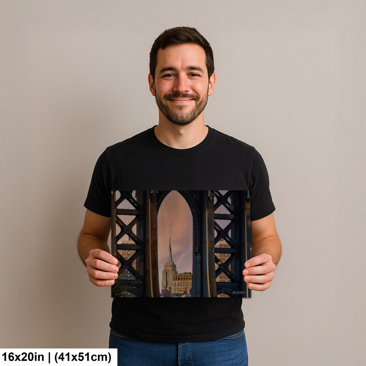 Manhattan Bridge Wall Art, Brooklyn Skyline Photo Print, CanvasNY