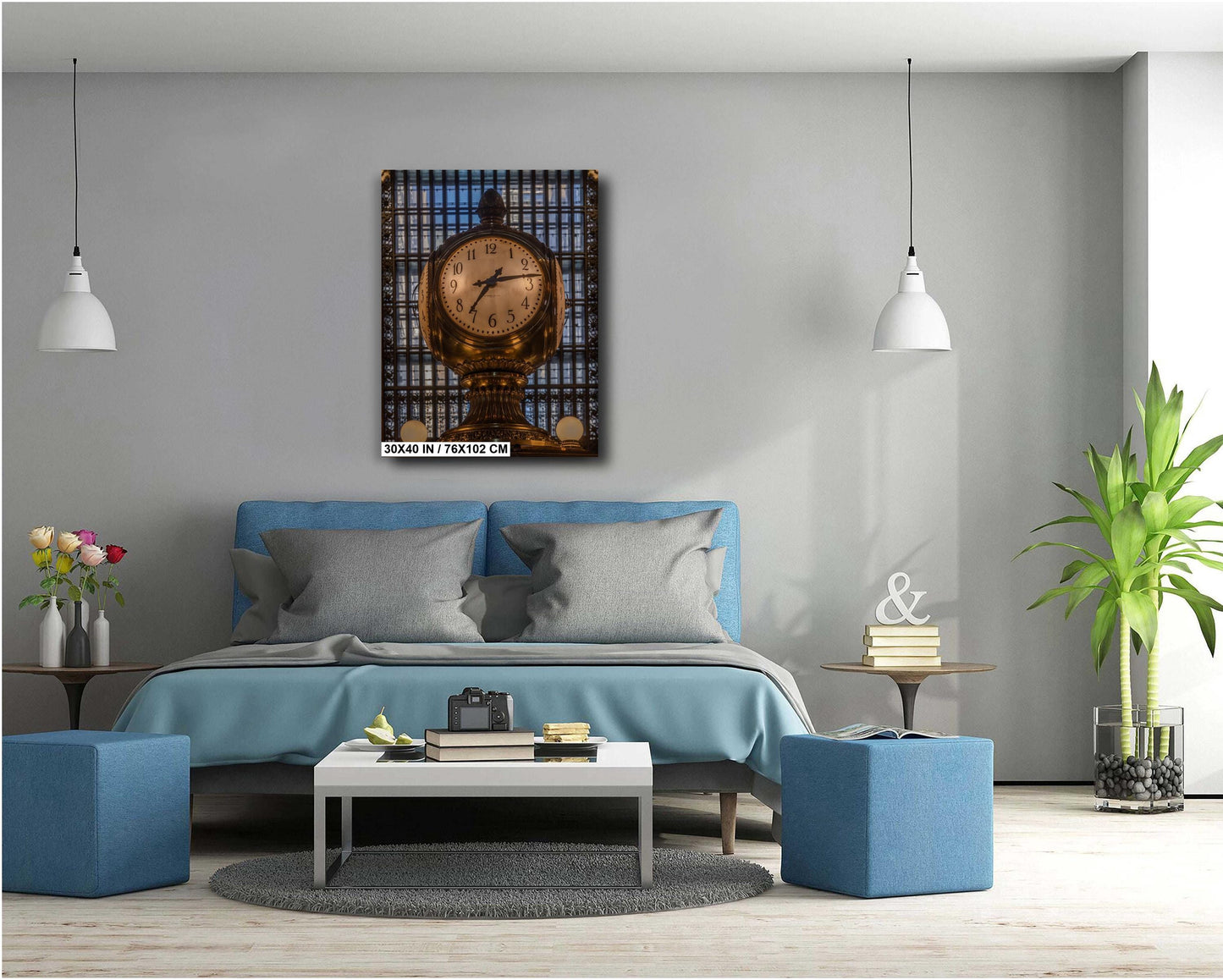 Grand Central Clock Photo - NYC Wall Art | Vibrant Travel Decor NYC Print