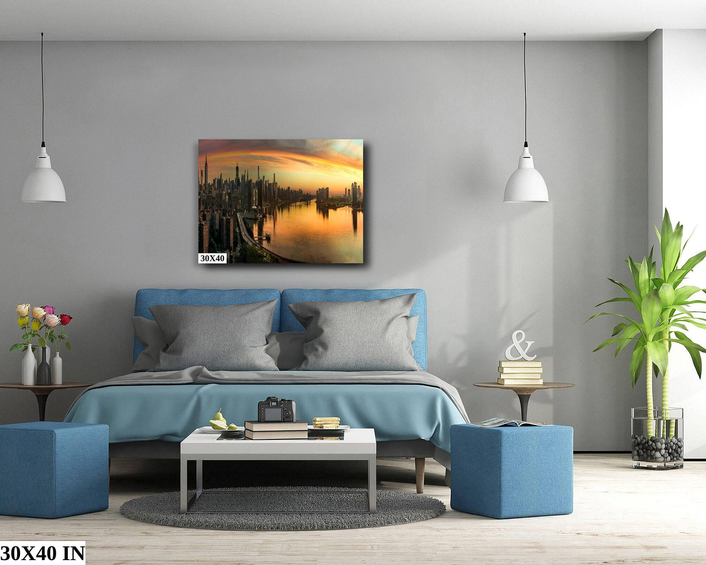 Manhattan Sunrise Metal Print – NYC Skyline Art | Vibrant Urban Wall Decor