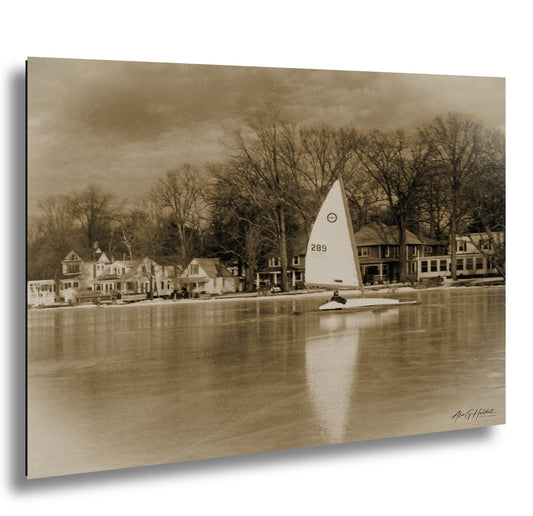 Vintage Ice Sailing - Ice Boat Racing on Orange Lake | Hudson Valley Winter Sports