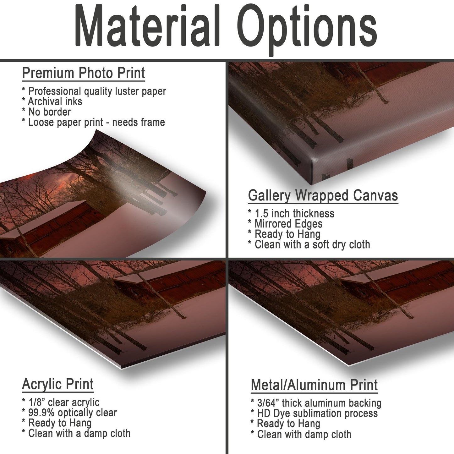 Old Barn Wall Art - Rustic Barn Print | Hudson Valley Sunset Landscape Canvas