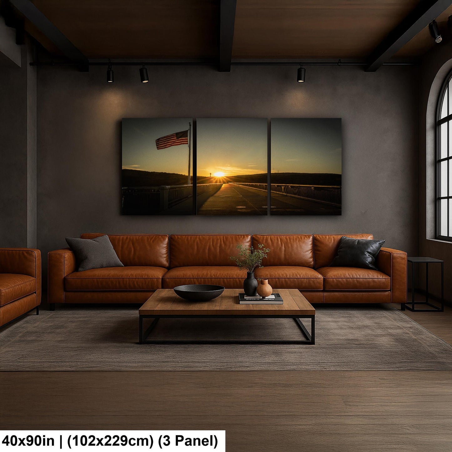 Walkway Over the Hudson Print - Historic Bridge Art | Golden Hour Sunset Reflection