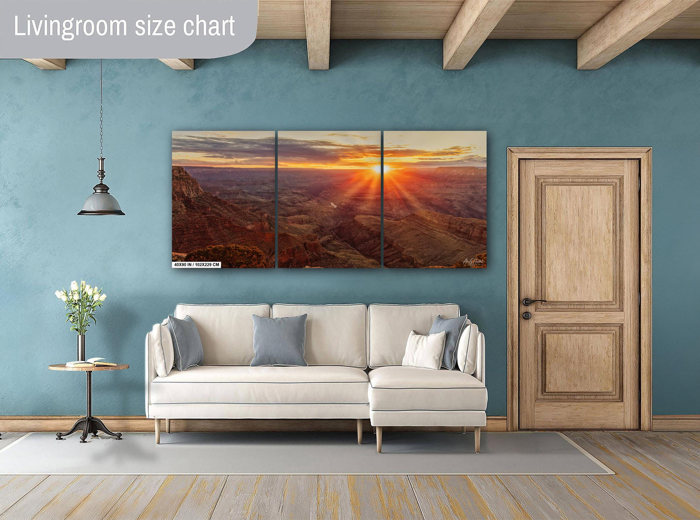 Sunset on the Grand Canyon wall art canvas acrylic and metal prints
