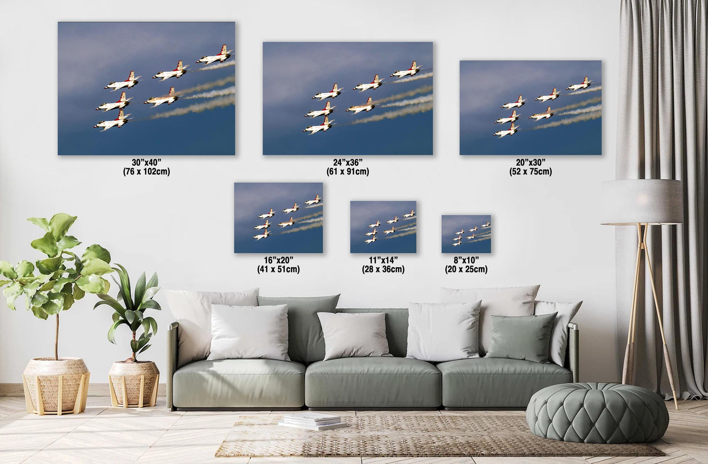 Thunderbirds Airshow Photo – Hudson River Jets Glossy Photo Paper Print