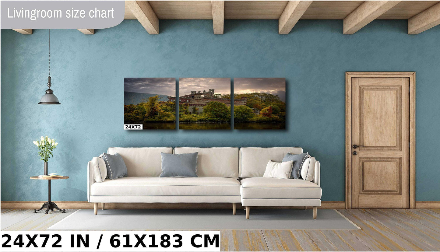 Bannermans Island Canvas Print – Hudson River Art | Vibrant Fall Colors Wall Art